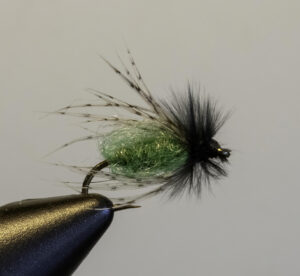 15- Bright Green Deep Sparkle Caddis Pupa